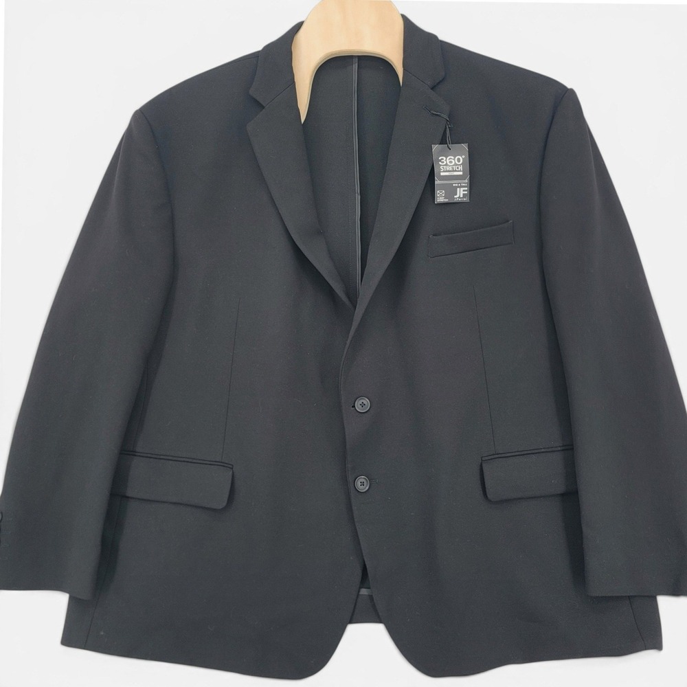J Ferrar Mens 3XL 54 56 Short Sport Coat Black‎ 360 Stretch Big Tall NWT Classic